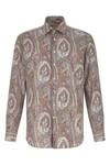 all-over floral paisley floral satin shirt