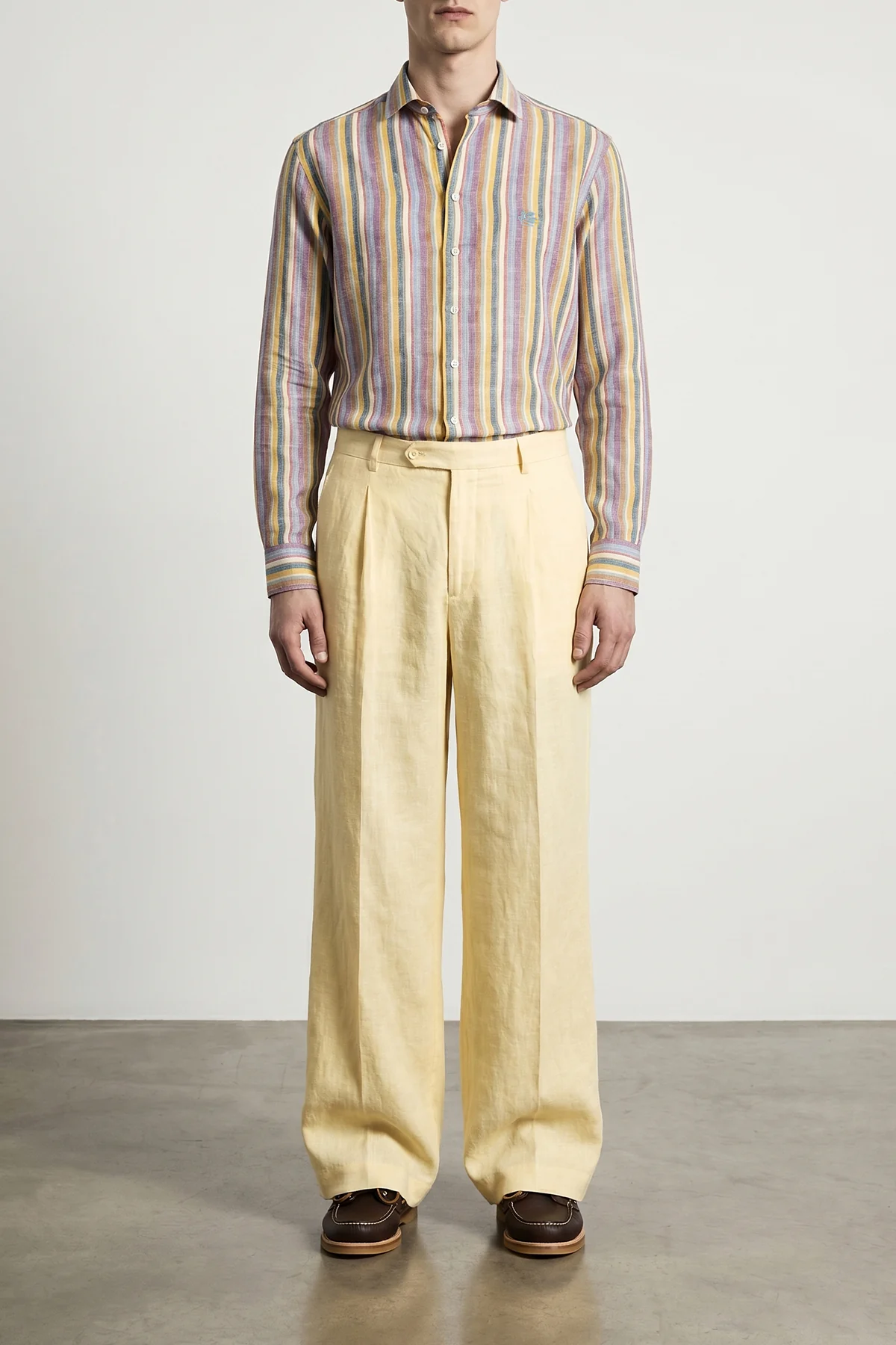 ETRO 39 cm pure linen shirt