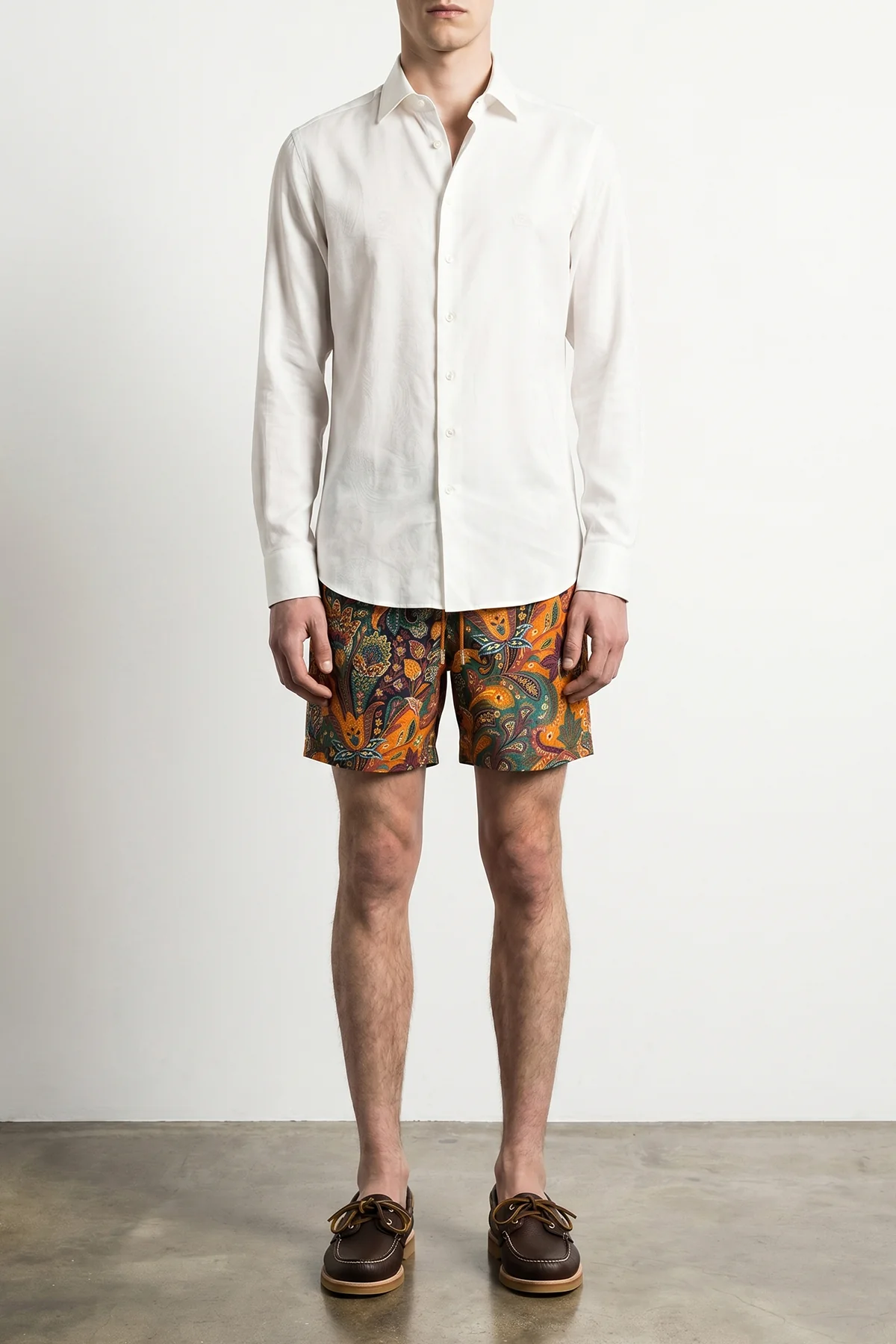ETRO 39 cm paisley jacquard pure cotton shirt