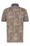 all-over arnica paisley pure cotton piquet polo shirt
