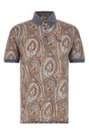 all-over arnica paisley pure cotton piquet polo shirt