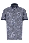 all-over arnica paisley pure cotton piquet polo shirt