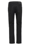 all-over tone-on-tone jacquard stretch cotton blend denim jeans