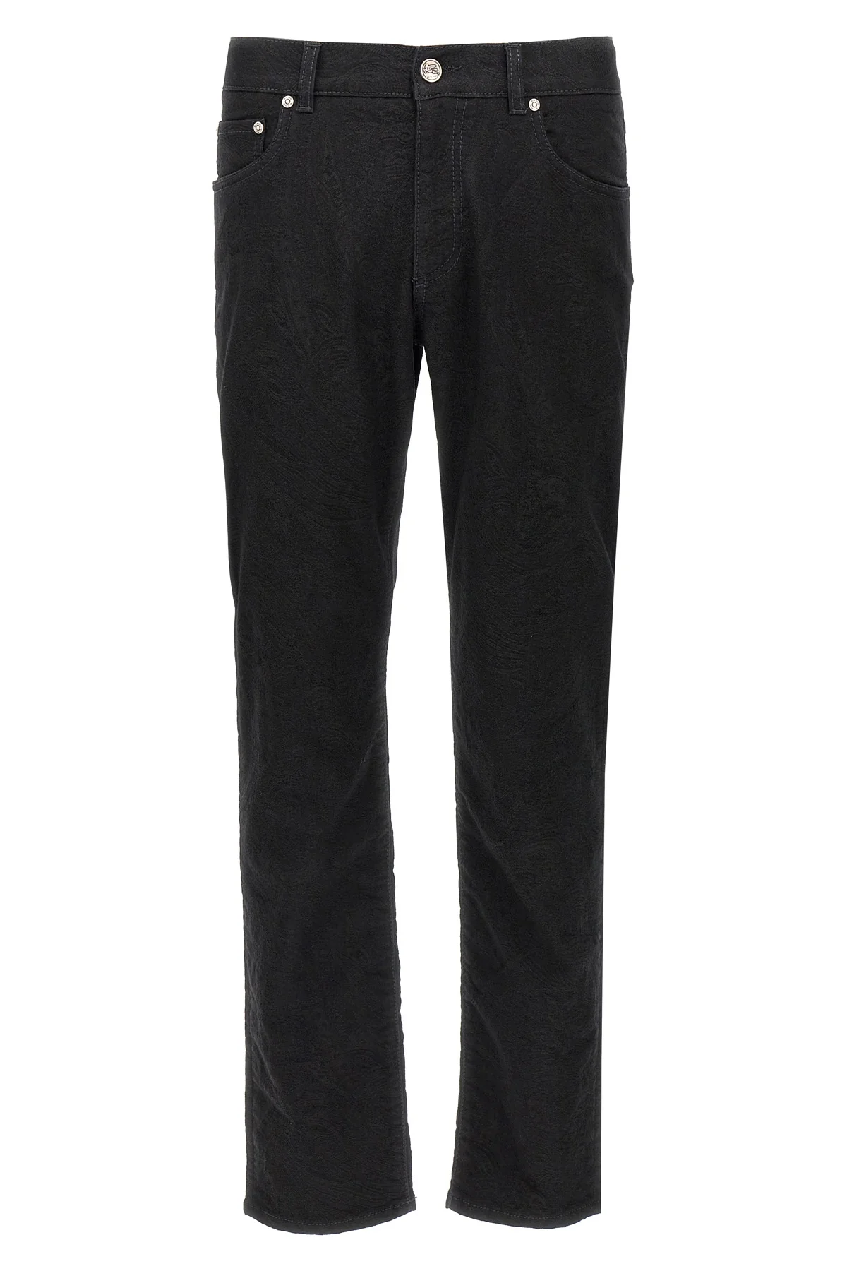 ETRO 30 all-over tone-on-tone jacquard stretch cotton blend denim jeans