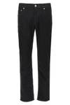 all-over tone-on-tone jacquard stretch cotton blend denim jeans