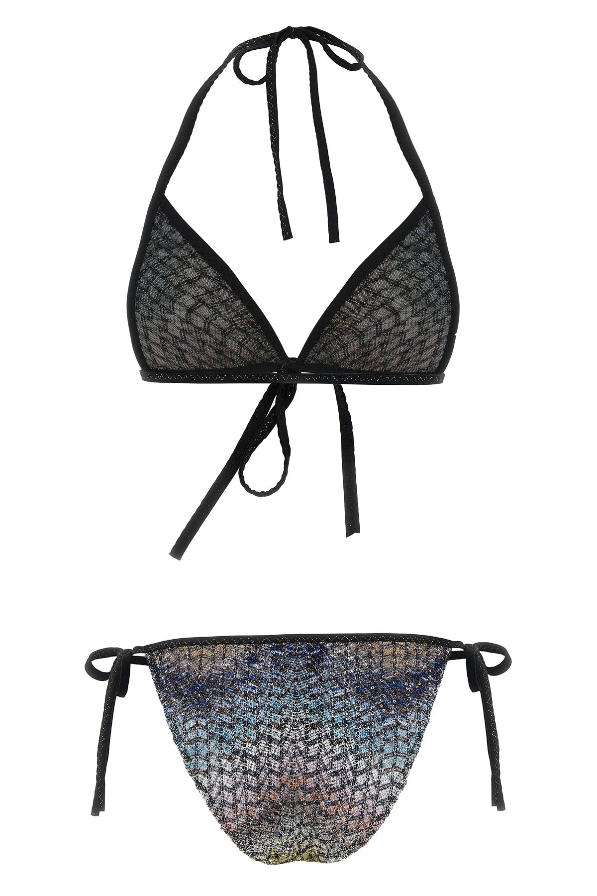 MISSONI 38 lamé viscose blend bikini