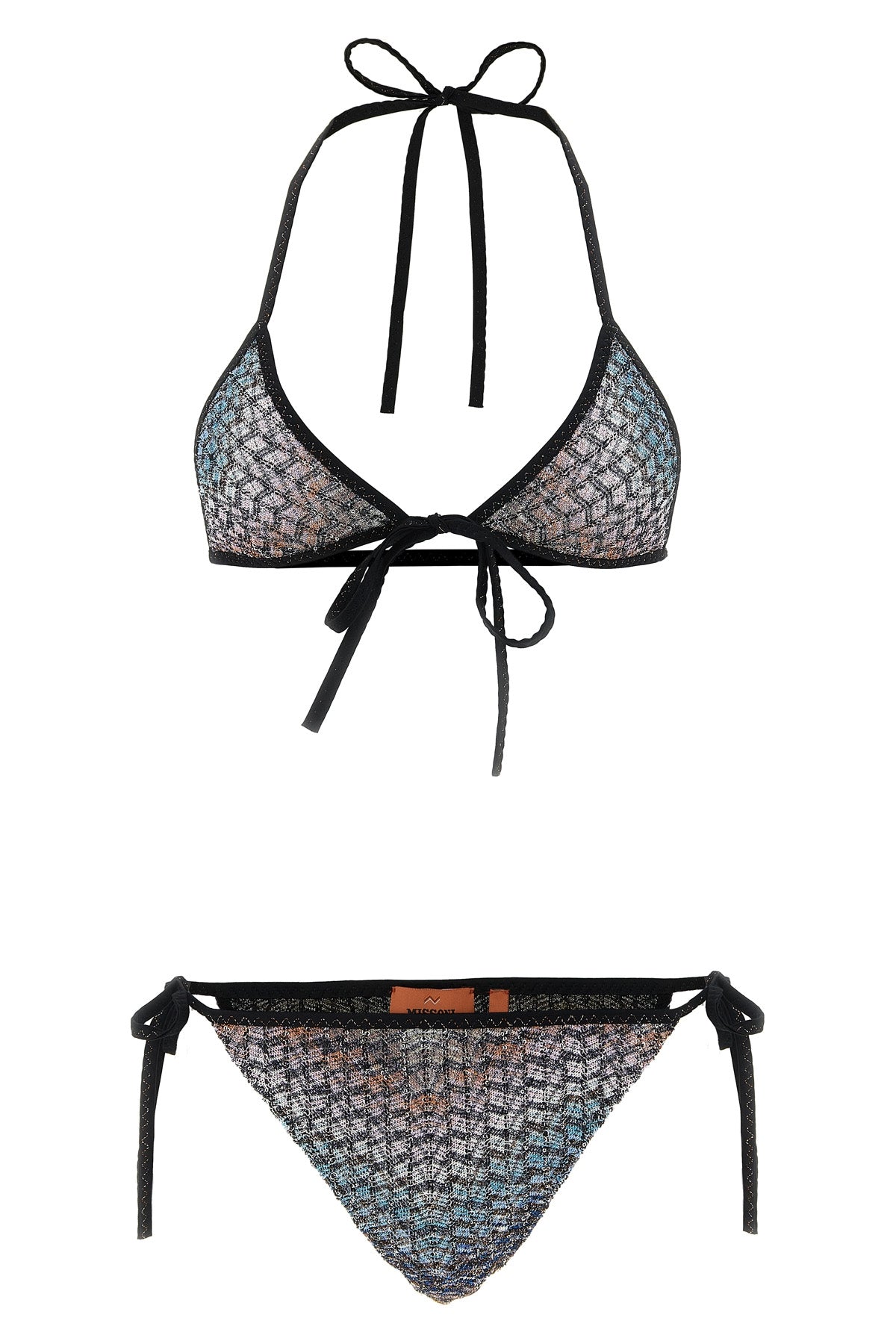 MISSONI 38 lamé viscose blend bikini