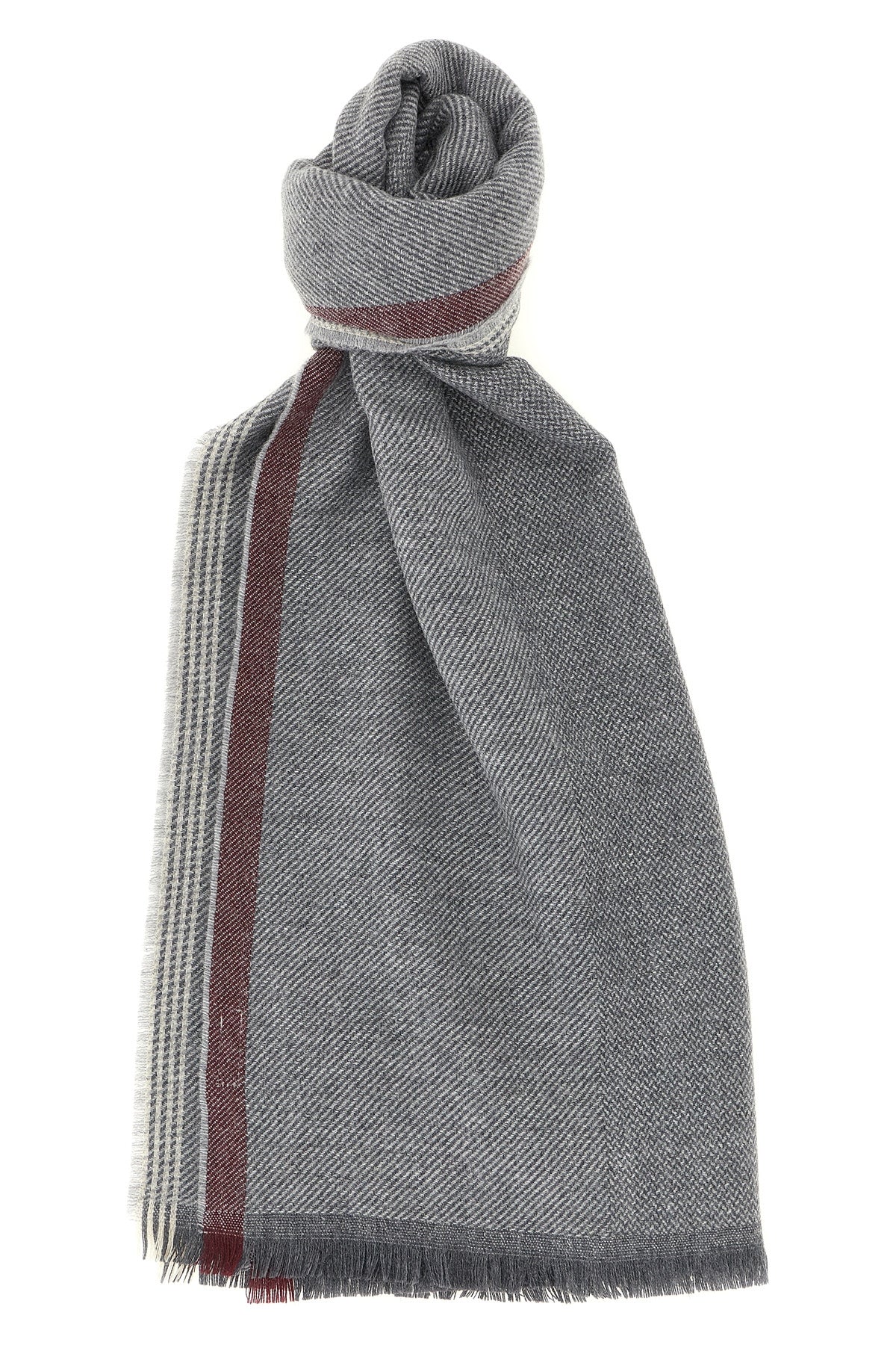 the diagonally woven brunello cucinelli scarf