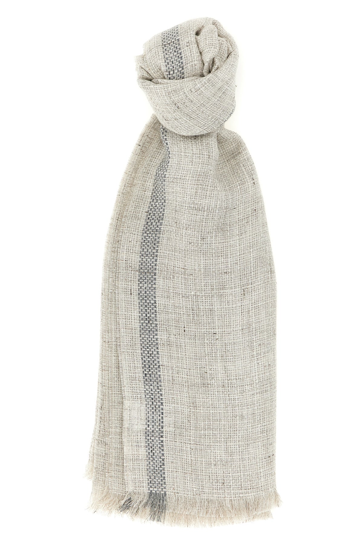 bouclé weave linen scarf
