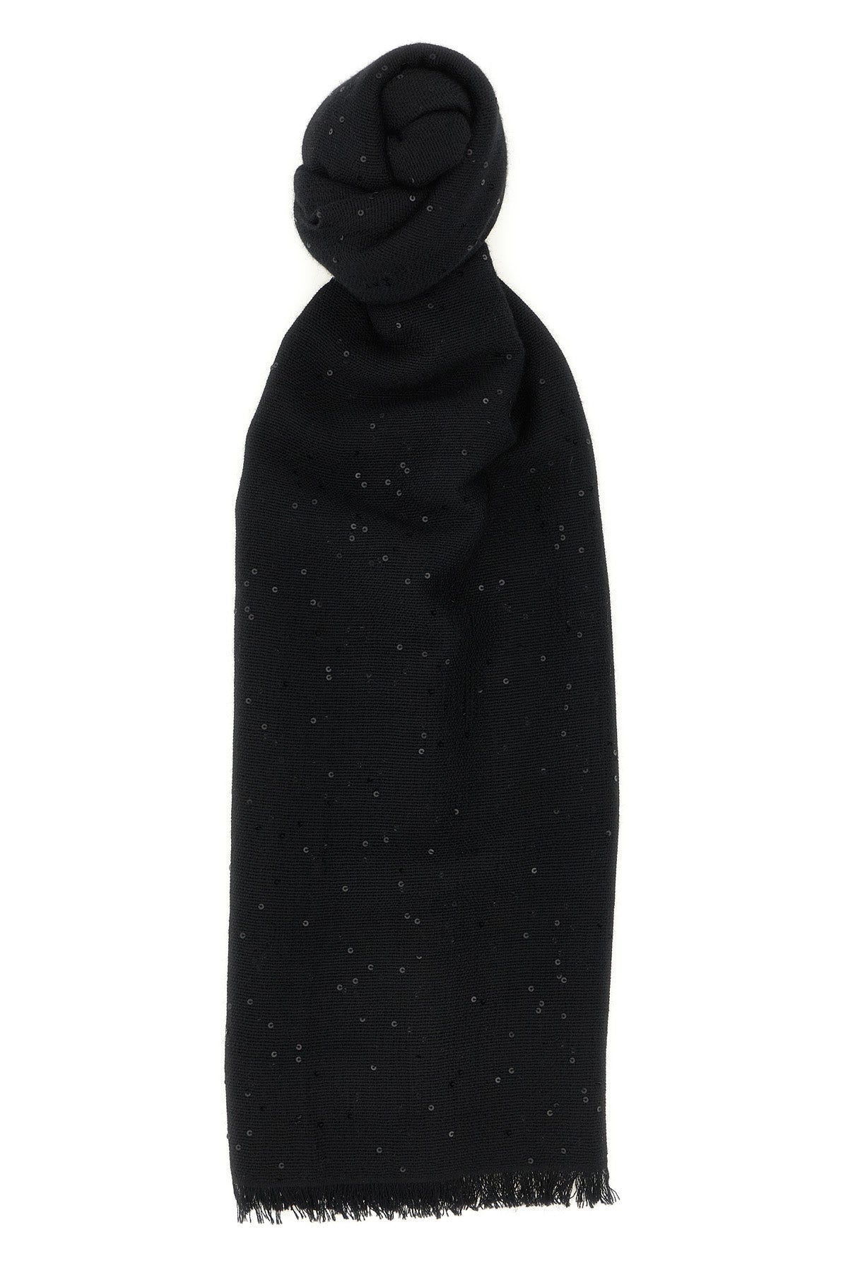 BRUNELLO CUCINELLI OS diamante cashmere and silk scarf