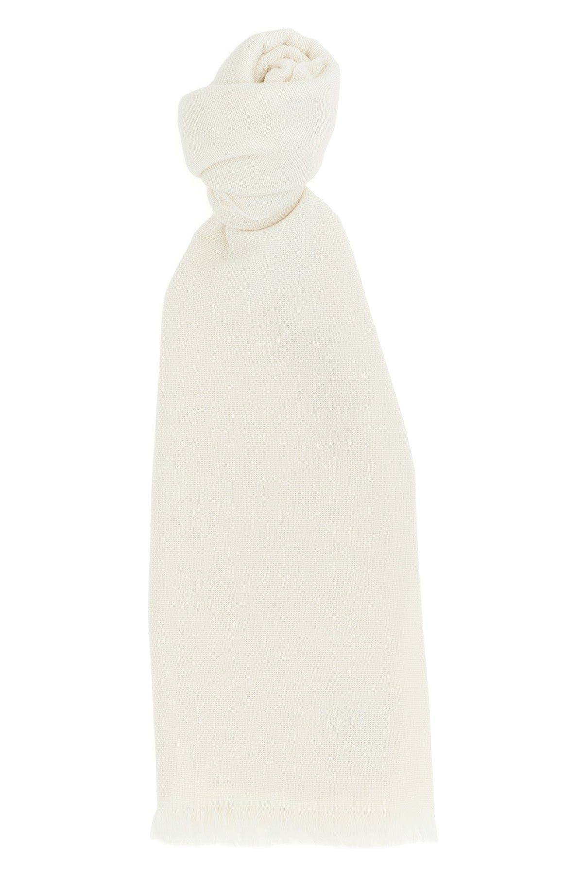 BRUNELLO CUCINELLI OS diamante cashmere and silk scarf
