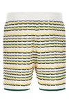 tuck stitch cotton knit bermuda shorts