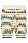 tuck stitch cotton knit bermuda shorts