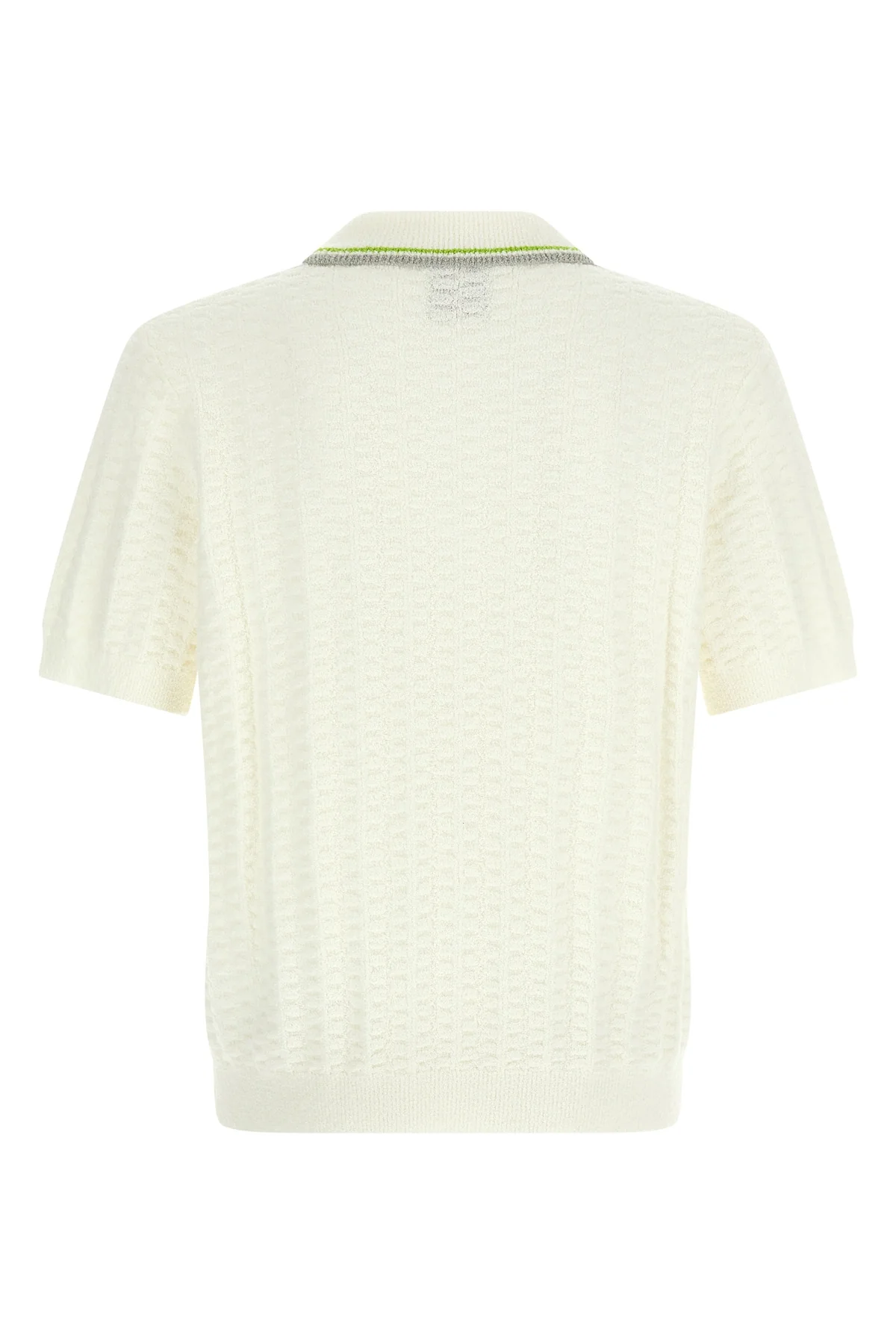 CASABLANCA S tennis bouclé polo shirt in bouclé cotton blend fabric