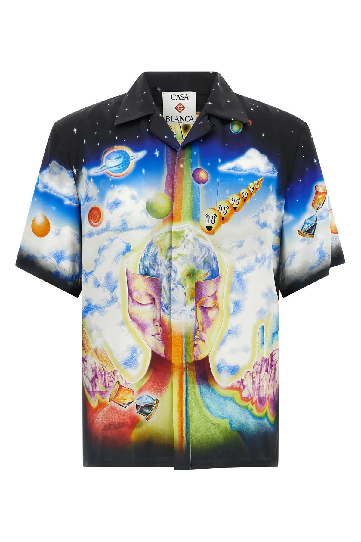 CASABLANCA L all-over the essential experience print silk twill shirt