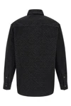 laser monogram denim overshirt in cotton denim monogram motif of the maison ma