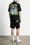jacquard monogram silk bermuda shorts
