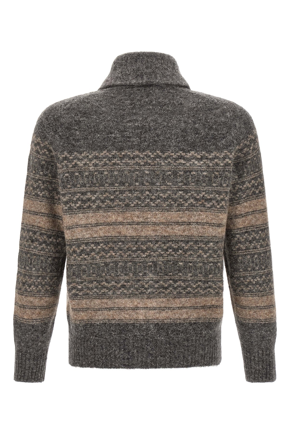 brunello cucinellis nordic jacquard cardigan