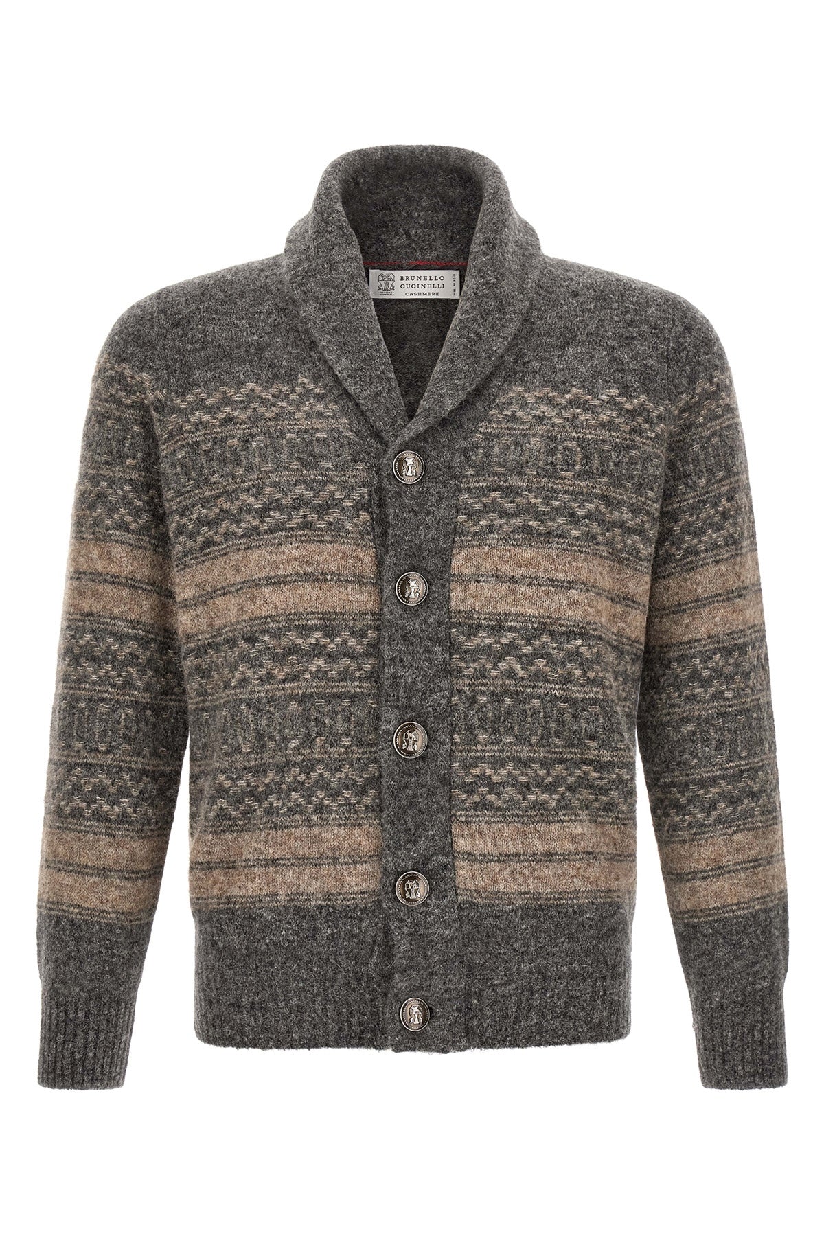 BRUNELLO CUCINELLI 48 brunello cucinellis nordic jacquard cardigan