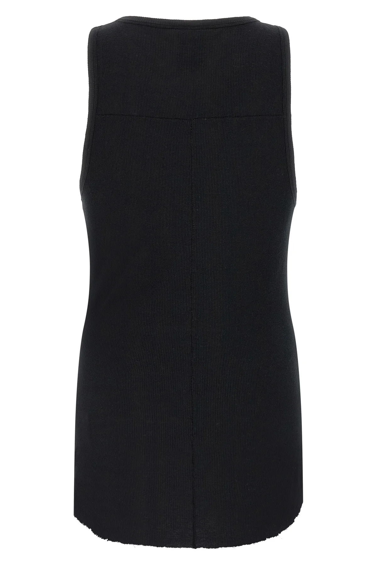 THOM KROM L 947 tank top in ribbed cotton and linen blend