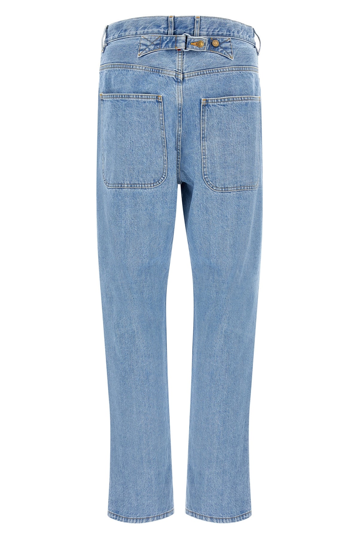 THOM BROWNE 4 thom browne jeans in washed japanese selvedge denim