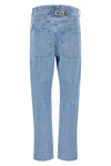 thom browne jeans in washed japanese selvedge denim