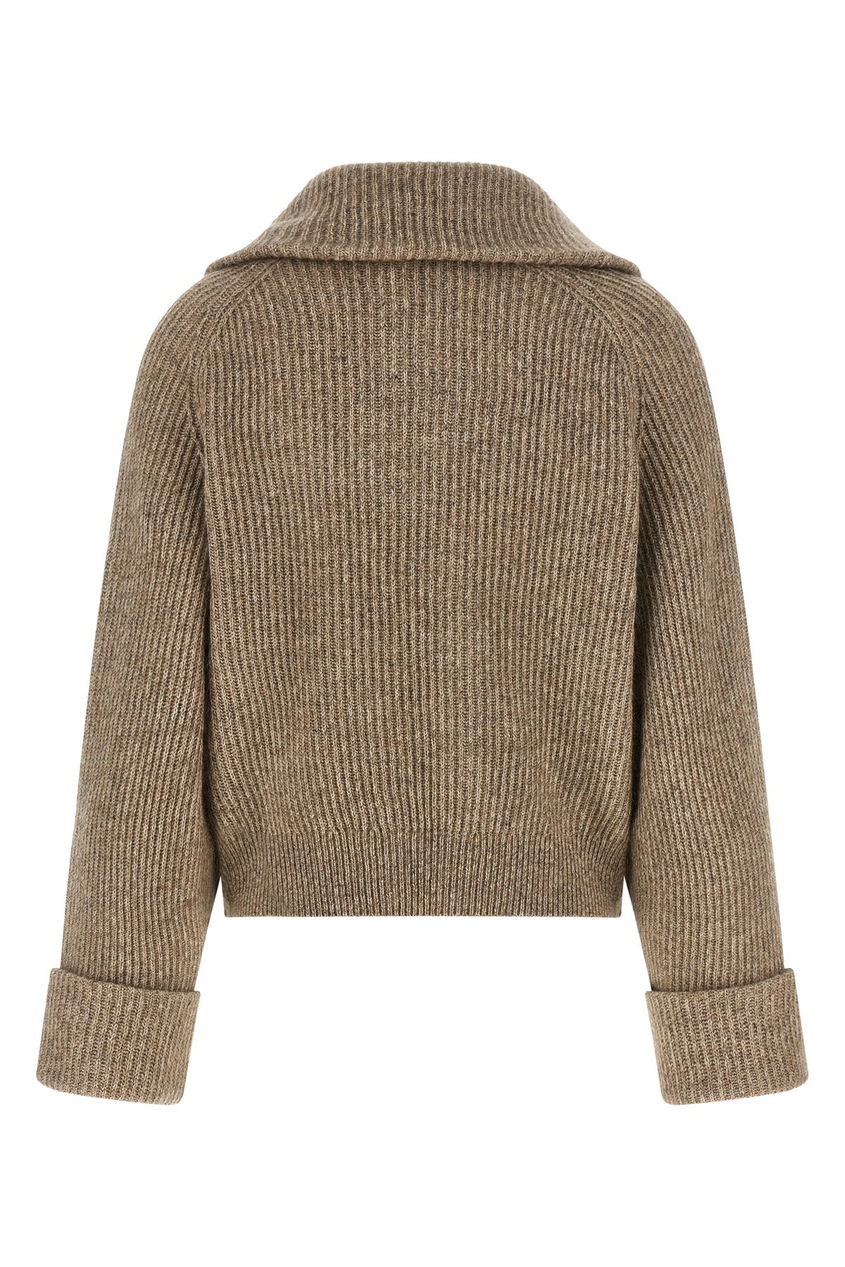 cashmere and vicuña mélange knit cardigan
