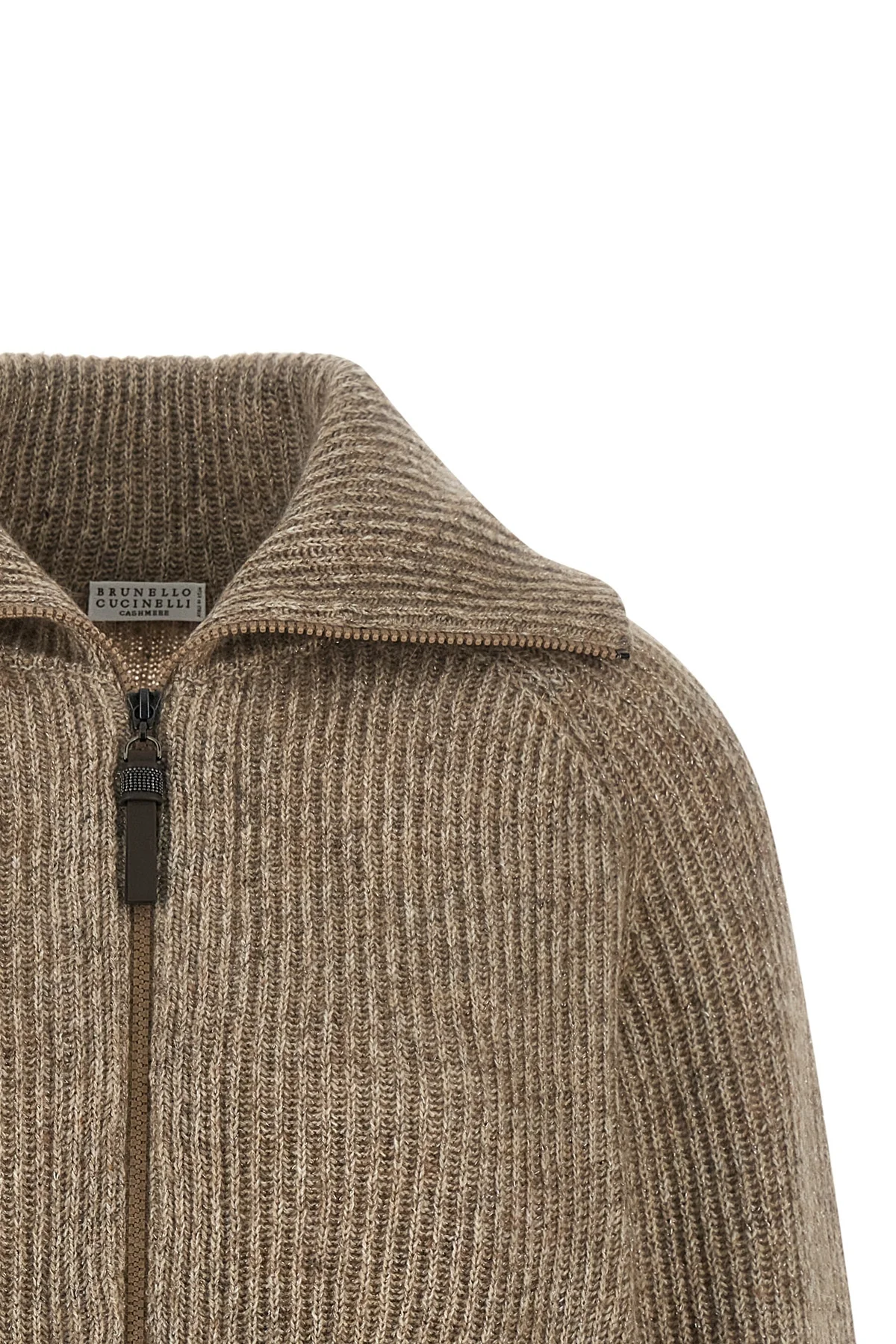 cashmere and vicuña mélange knit cardigan