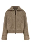 cashmere and vicuña mélange knit cardigan