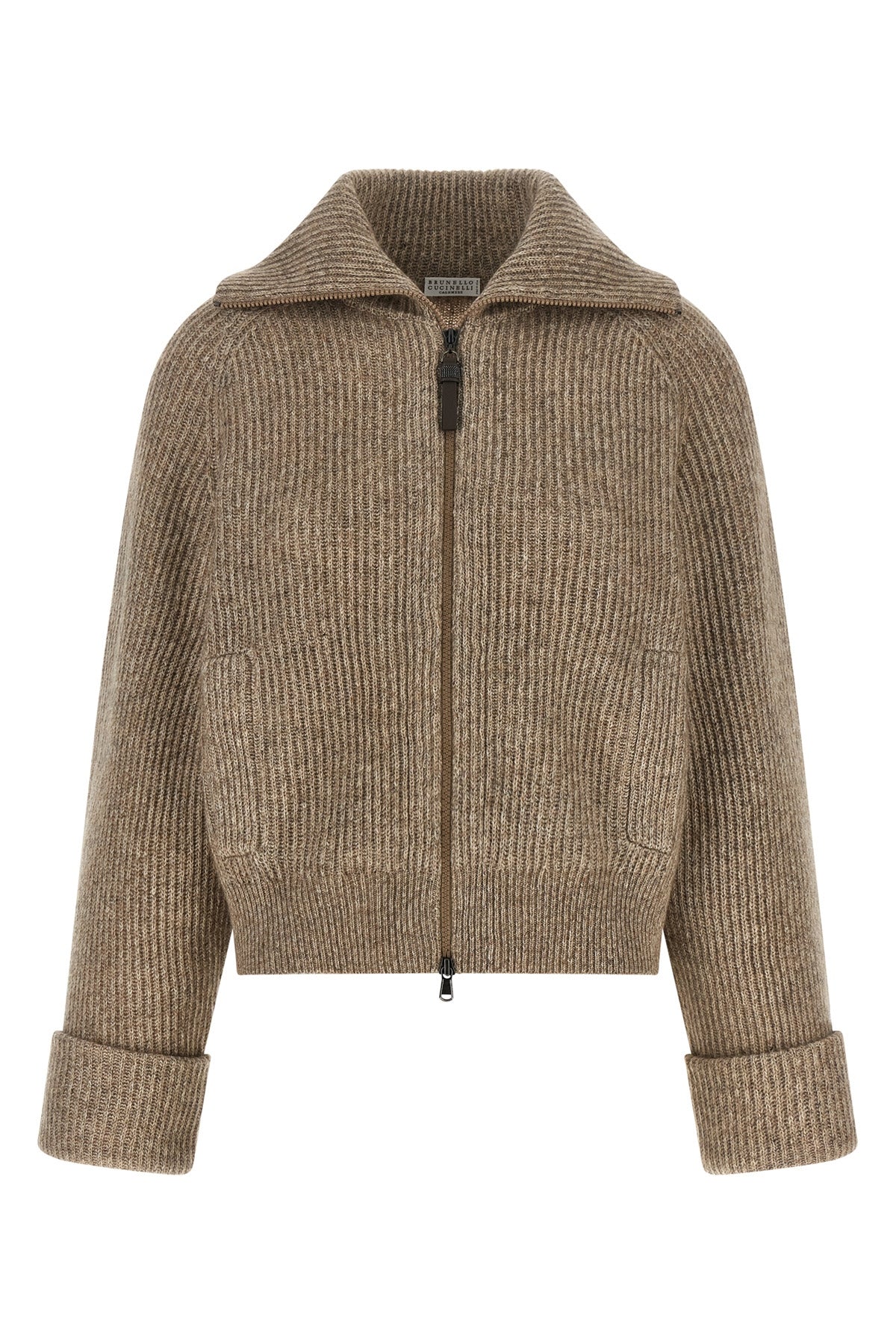 cashmere and vicuña mélange knit cardigan