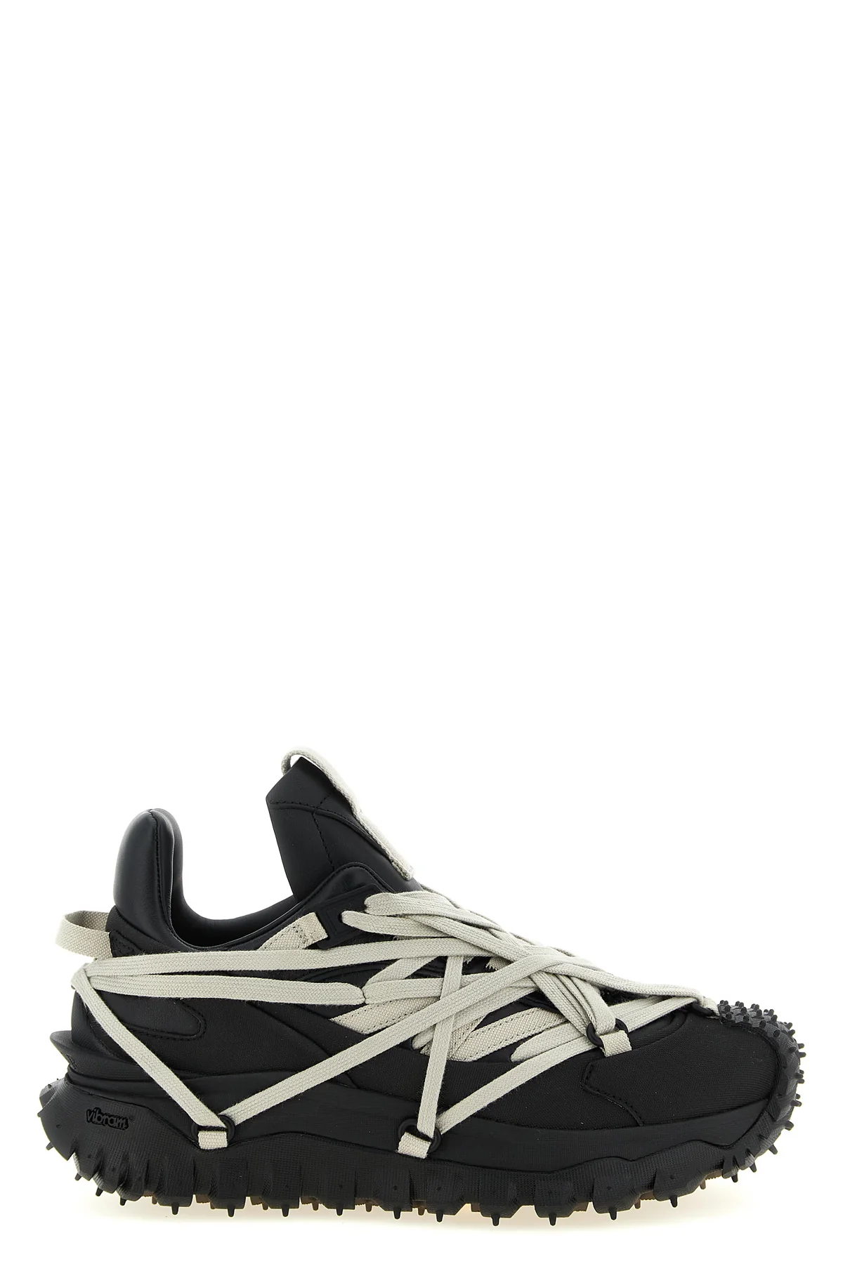 RICK OWENS 36 moncler + rick owens trailgrip megalace sneakers in stretch ripstop