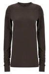 moncler + rick owens t-shir girder t in stretch cotton jersey