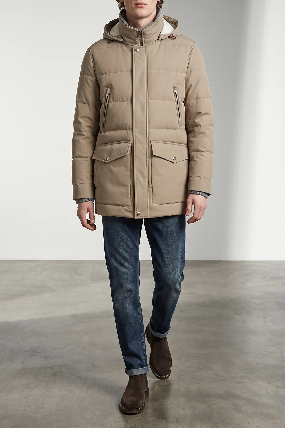 BRUNELLO CUCINELLI L brunello cucinellis goose feather padded parka
