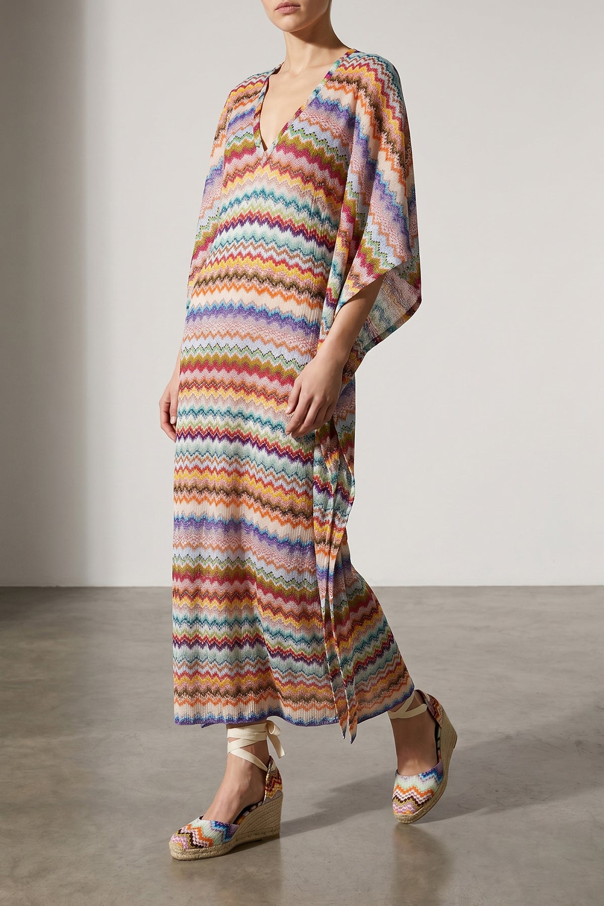 eva zigzag raschel fabric espadrilles