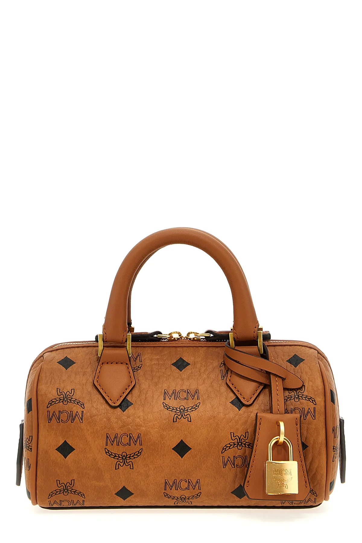 MCM OS ella boston mini canvas handbag