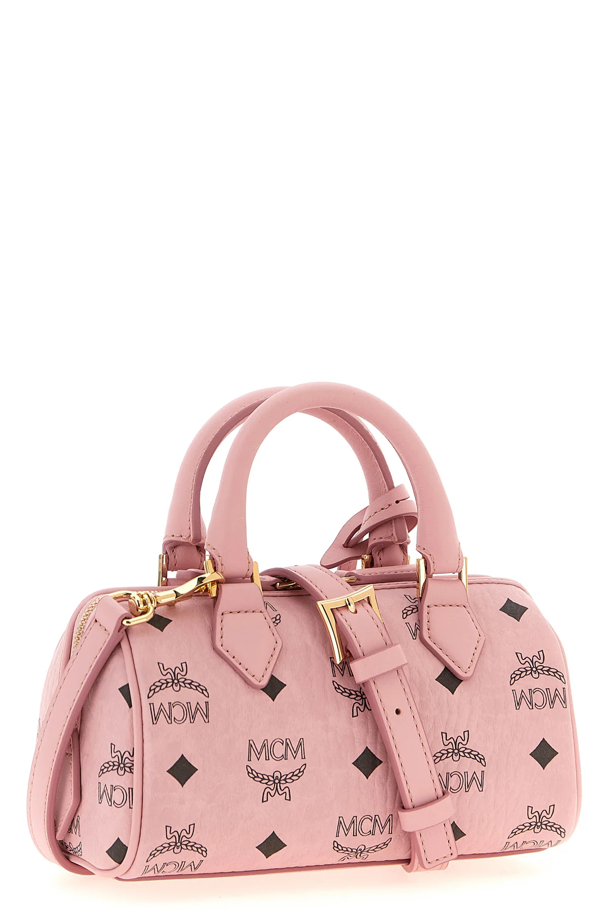 MCM OS the mcm ella boston mini handbag reinterprets the classic top case silhouette