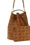 the bucket shoulder bag by mcm dessau defines a structured aesthetic through t