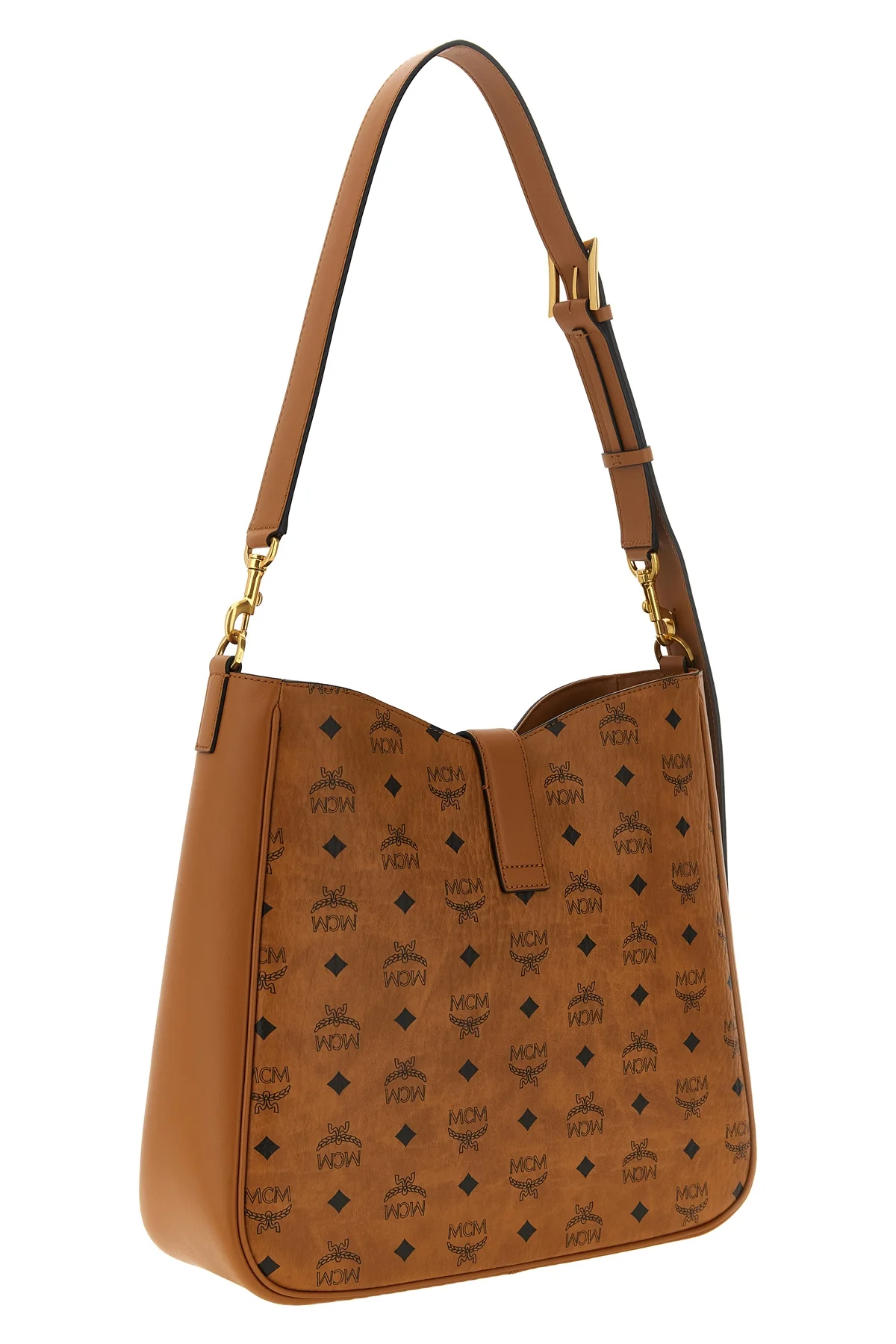 MCM OS the large mcm tracy shoulder bag defines a structured aesthetic through the ic