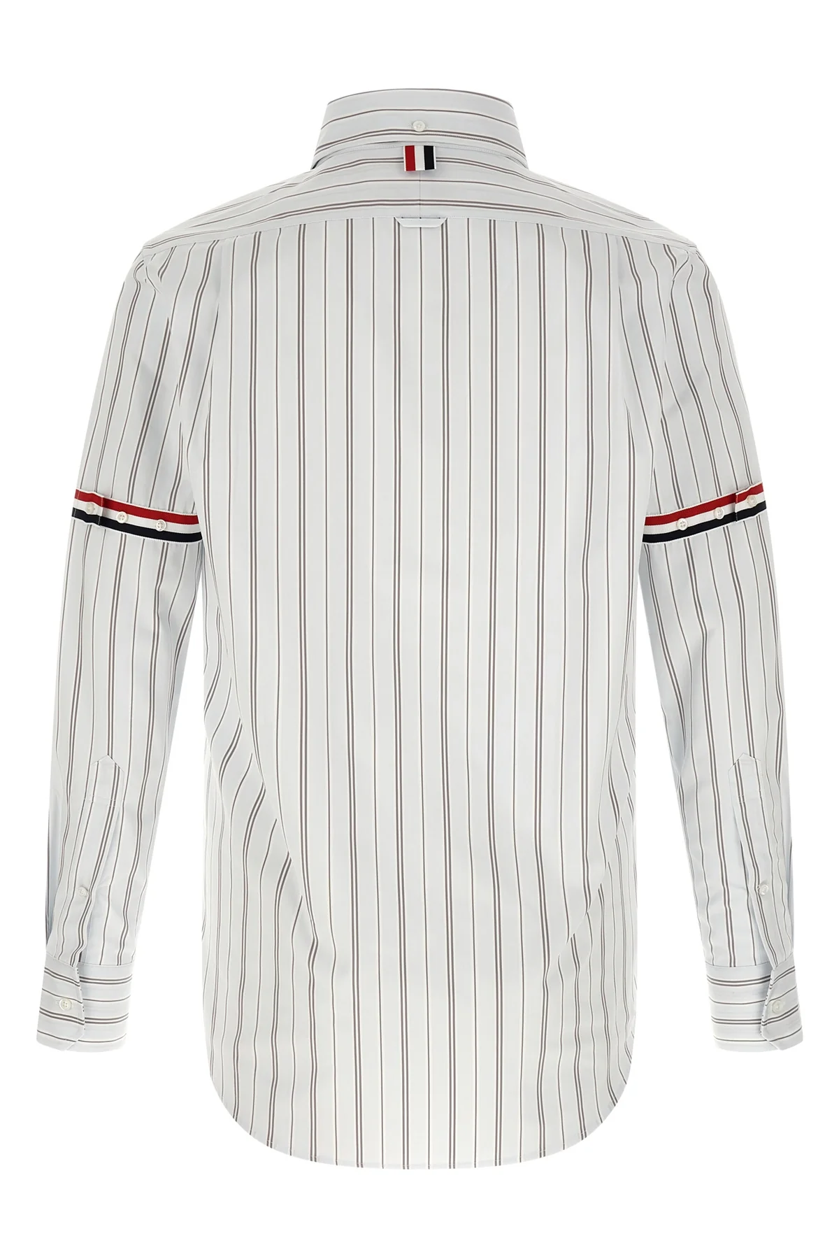 the thom browne wide-striped yarn-dyed poplin shirt