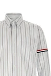the thom browne wide-striped yarn-dyed poplin shirt