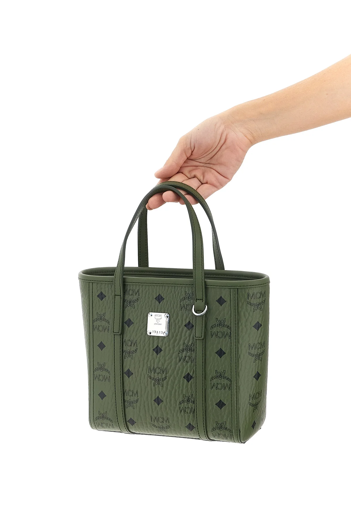 toni mini shopping bag in visetos monogram canvas and tassel