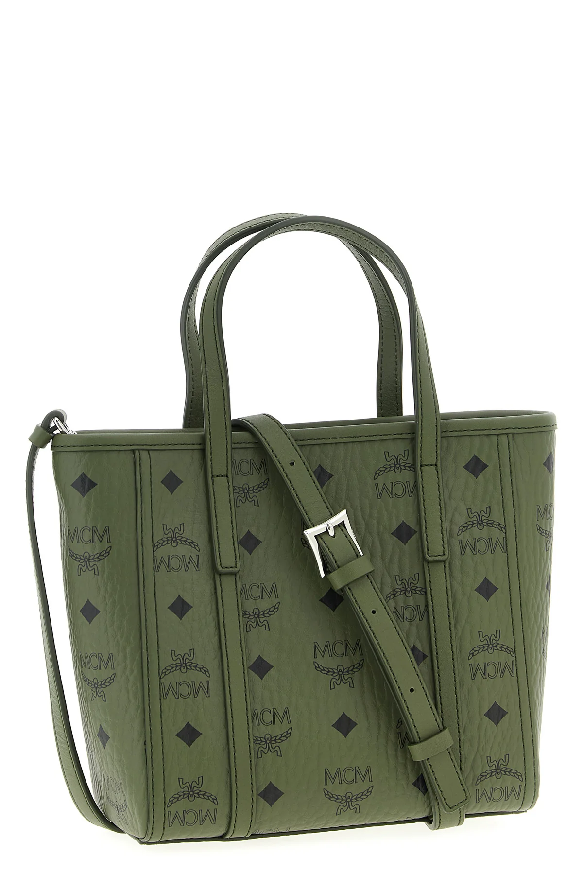 toni mini shopping bag in visetos monogram canvas and tassel