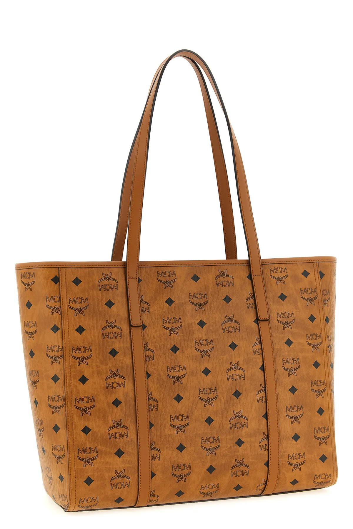 medium toni shopping bag in visetos monogram canvas and tassel