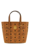 mcms toni small shopper bag features a structured silhouette defined by the m