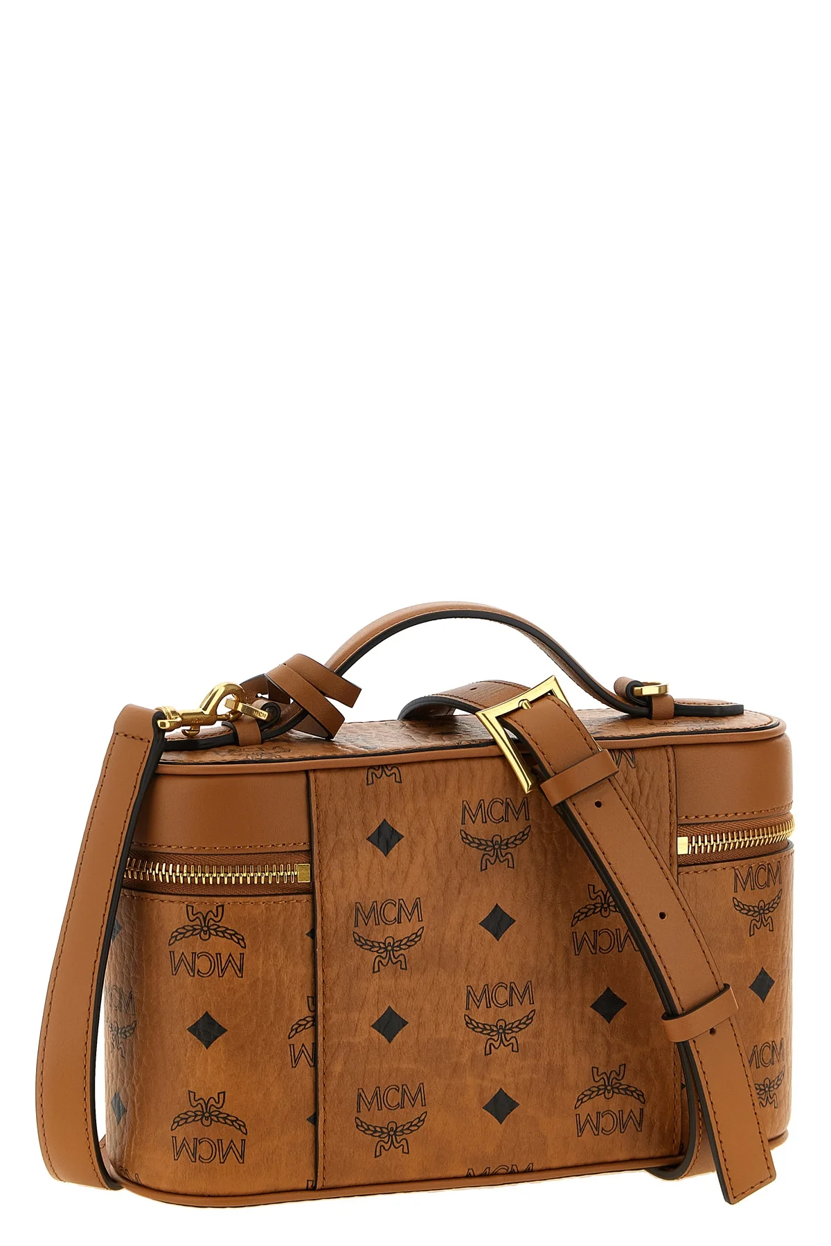 MCM OS the mcm aren crossbody bag defines a structured silhouette inspired by classic