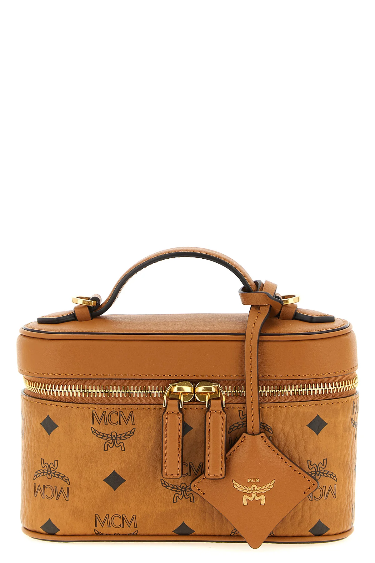 MCM OS aren vanity case handbag in visetos monogram canvas