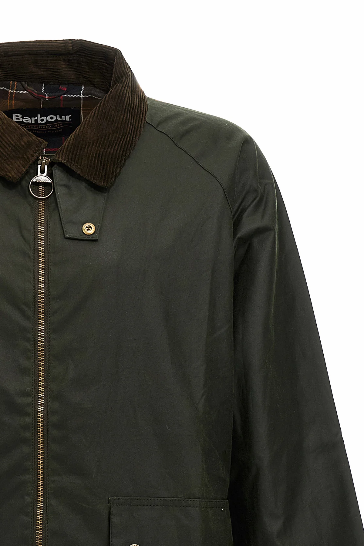 short bedale waxed cotton jacket