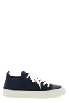cotton and suede knit sneakers