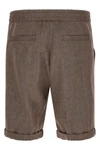brunello cucinelli bermuda shorts in linen and virgin wool