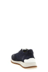 active sneakers in tone-on-tone techno and suede fabric